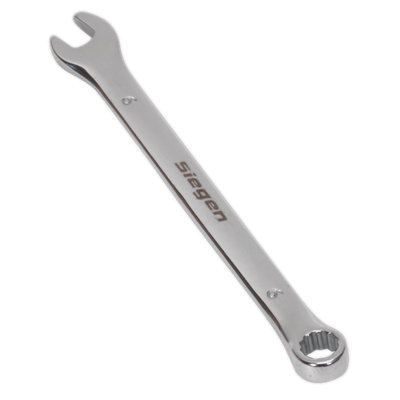 Sealey WallDrive Combi Spanner Chrome Vanadium Steel Polished Finish 6mm S01006