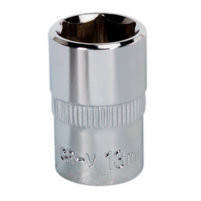 Sealey WallDrive Socket 13mm 3/8" Square Drive Fully Polished Finish Tool SP3813