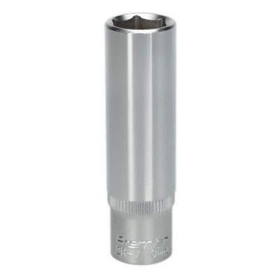 Sealey WallDrive Socket 13mm Deep 3/8" Square Drive Chrome Vanadium Steel S3813D