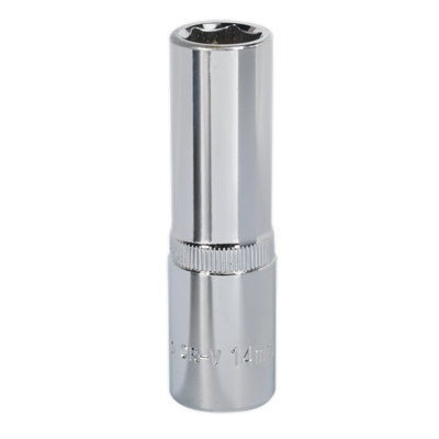 Sealey WallDrive Socket 14mm Deep 1/2" Drive Fully Polished Finish Tool SP1214D