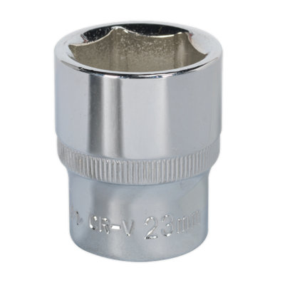 Sealey WallDrive Socket 23mm 1/2" Square Drive Fully Polished Finish Tool SP1223