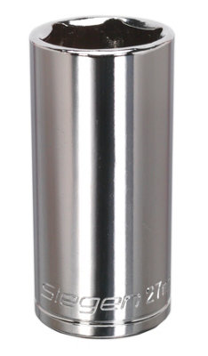 Sealey WallDrive Socket 27mm Deep 1/2" Square Drive Chrome Vanadium Steel S0681