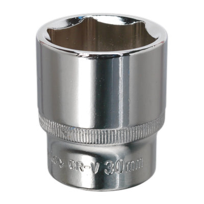 Sealey WallDrive Socket 30mm 1/2" Drive Fully Polished Professional SP1230