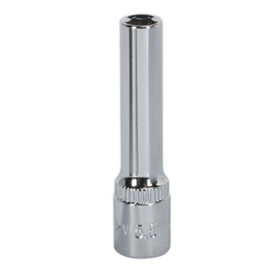 Sealey WallDrive Socket 5.5mm Deep 1/4" Square Drive Fully Polished SP14055D