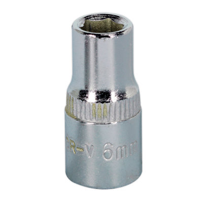 Sealey WallDrive Socket 6mm 1/4" Square Drive Fully Polished Finish Tool SP1406