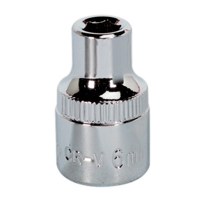 Sealey WallDrive Socket 6mm 3/8" Square Drive Fully Polished Finish Tool SP3806