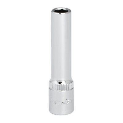 Sealey WallDrive Socket 6mm Deep 1/4" Square Drive Fully Polished Finish SP1406D