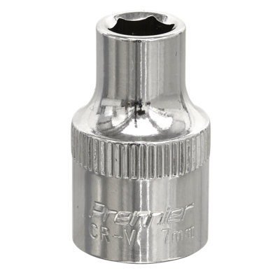 Sealey WallDrive Socket 7mm 3/8" Square Drive Fully Polished Finish Tool SP3807