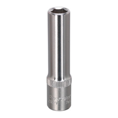 Sealey WallDrive Socket 7mm Deep 1/4" Square Drive Chrome Vanadium Steel S1407D