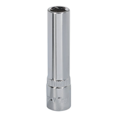 Sealey WallDrive Socket 7mm Deep 1/4" Square Drive Fully Polished Finish SP1407D