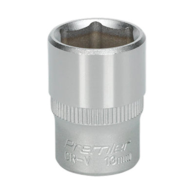 Sealey WallDrive Socket Tool 13mm 1/4" Square Drive Chrome Vanadium Steel S1413