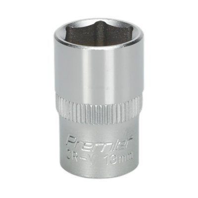 Sealey WallDrive Socket Tool 13mm 3/8" Square Drive Chrome Vanadium Steel S3813