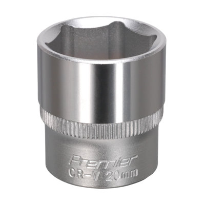 Sealey WallDrive Socket Tool 15mm Deep 3/8\" Square Drive - Chrome Plated S0593