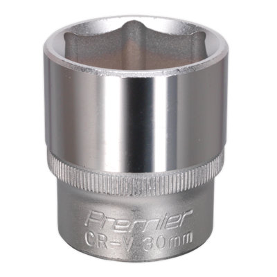 Sealey WallDrive Socket Tool 30mm 1/2" Square Drive Chrome Vanadium Steel S1230