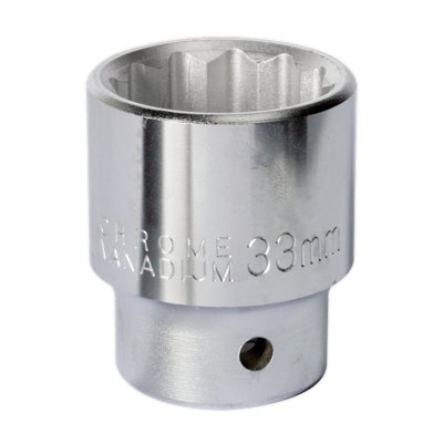 Sealey WallDrive Socket Tool 33mm 3/4" Square Drive Chrome Vanadium Steel S34/33