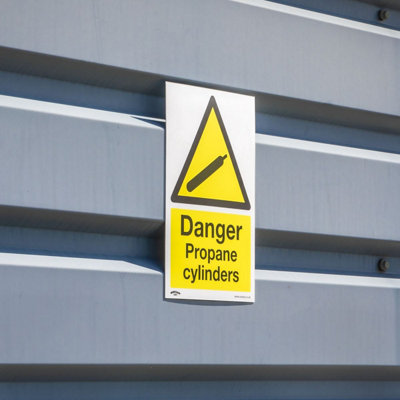Sealey Warning Safety Sign Danger Propane Cylinders Self-Adhesive Vinyl SS62V10 - 6