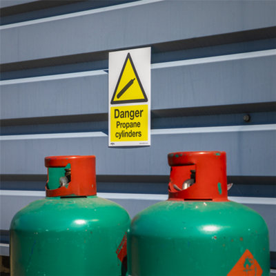 Sealey Warning Safety Sign Danger Propane Cylinders Self-Adhesive Vinyl ...