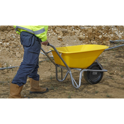 Sealey Wheel Barrow 100L Heavy Duty Home Garden Garage Cart Pneumatic Tyre WBR01 - 6