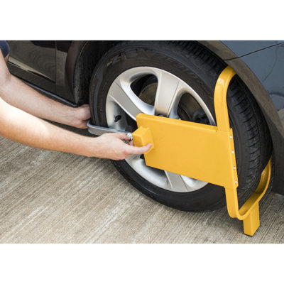Sealey Wheel Clamp With Lock & 2 Keys Corrosion Resistant Yellow Finish PB397 - 3