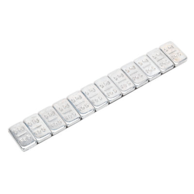 Sealey Wheel Weight 5g Adhesive Zinc Plated Steel Strip of 12 Pack Of 100 WWSA5