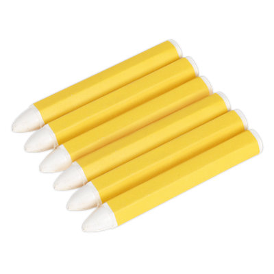 Sealey White Tyre Marking Crayon Paper Protective Wrapper - Pack of 6 TST13