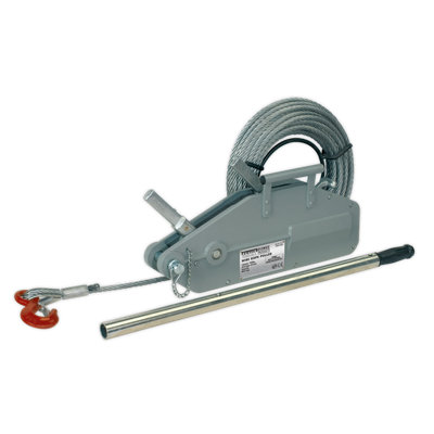 Sealey Wire Rope Puller With Removable Lever Handle 1600kg Capacity WRP1600