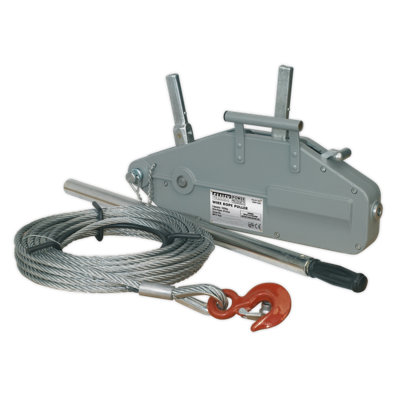 Sealey Wire Rope Puller With Removable Lever Handle 1600kg Capacity WRP1600