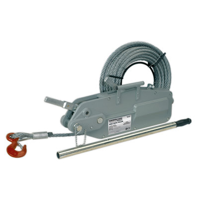 Sealey Wire Rope Puller With Removable Lever Handle 3200kg Capacity WRP3200
