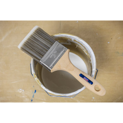Sealey Wooden Handle Paint Brush 76mm No Bristle Loss Multipurpose SPBS76W - 3