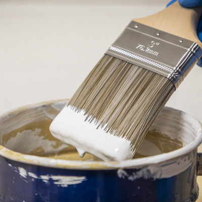 Sealey Wooden Handle Paint Brush 76mm No Bristle Loss Multipurpose SPBS76W - 4