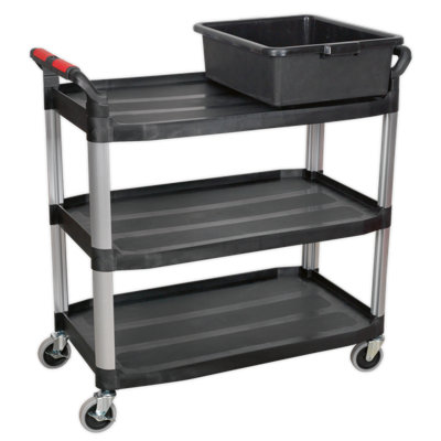 Sealey Workshop Storage Tray Strong & Durable 575 x 430 x 180mm - Black CX311 - 4