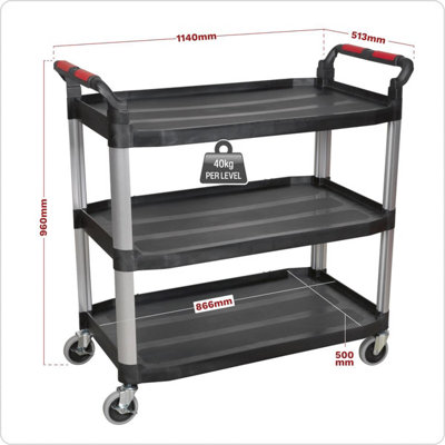 Sealey Workshop Trolley 3-Level Composite CX310