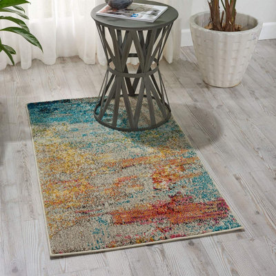 Sealife Abstract Graphic Modern Rug for Living Room, Bedroom and Dining ...