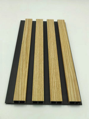 Seamless Oak PVC Slat Wall Panels Decorative Feature Wall Cladding ...