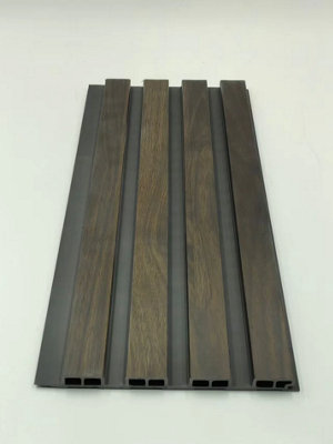 Seamless Walnut PVC Slat Wall Panels Decorative Feature Wall Cladding ...