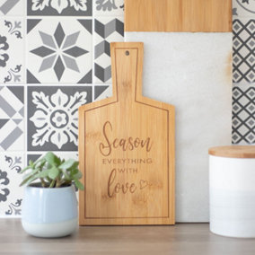 Season Everything With Love' Bamboo Serving Board (H26.5 cm)