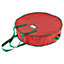 Seasonal Wreath or Garland Storage Bag - Christmas Decorations Round Protective Holder with Zipper, Carry Handles & Card Slot