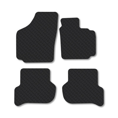 M MOTOS Rubberen vloermatten voor SEAT Toledo III 2004-2009 Verbeter je reiscomfort met de zwarte antislipmat auto 3D automat voor alle weersomstandigheden, bescherming tegen de jaren