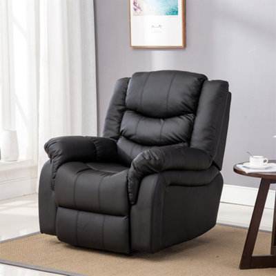 Plush discount leather chair