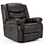 SEATTLE ELECTRIC AUTOMATIC RECLINER ARMCHAIR SOFA HOME LOUNGE BONDED LEATHER CHAIR (Brown)