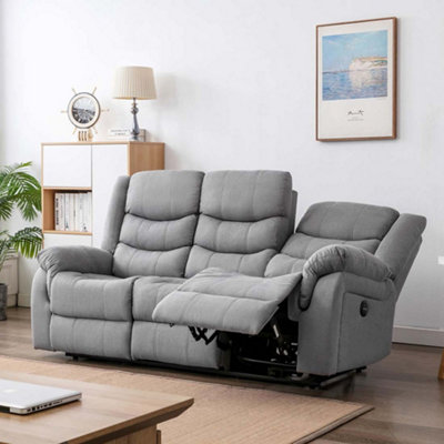 Seattle Electric Fabric Recliner 3 Seater Sofa