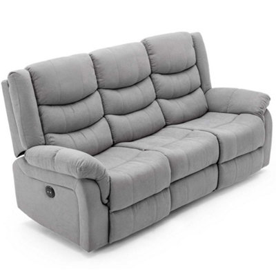 Seattle Electric Fabric Recliner 3 Seater Sofa