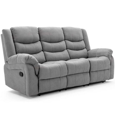 Seattle Manual Fabric Recliner 3 Seater Sofa