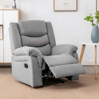 Grey cloth deals recliner