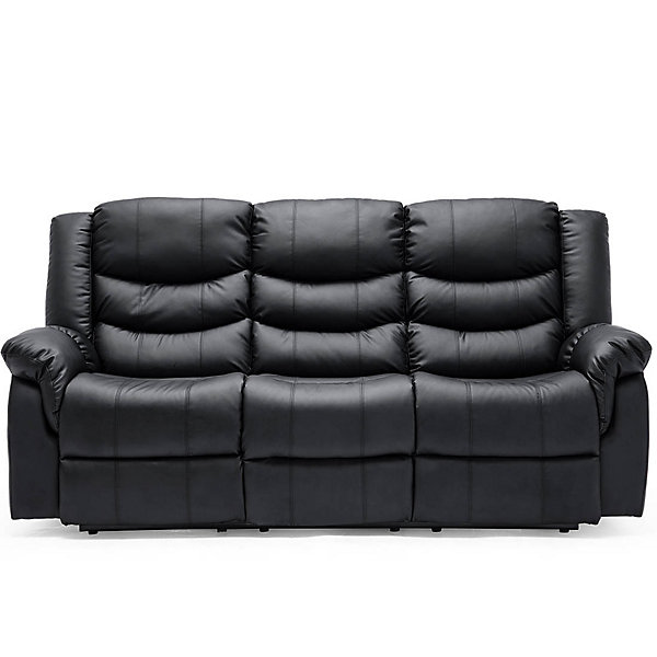 Seattle Manual High Back Bonded Leather Recliner 3 Seater Seattle Manual High Back Bonded Leather Recliner 3 Seater