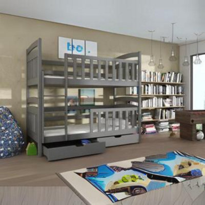 Sebus Wooden Bunk Bed with Storage