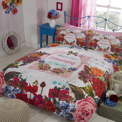 Secret Garden Polycotton Duvet Set With Pillowcase