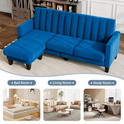 Light blue sectional couch discount