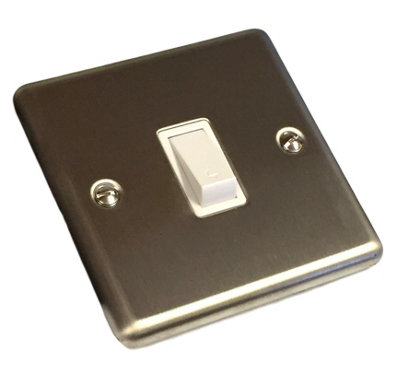 Sector SST714 Brushed Chrome Retractive Switch (with Bell Symbol) 6 Amp ...