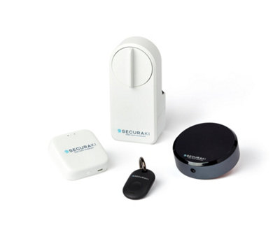 Securaki Smart Lock Bundle, Smart lock, Digital KeyPad, WIFI Bridge and Bluetooth key fob